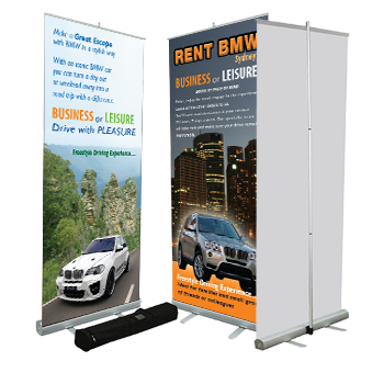 indoor pull up banner single side